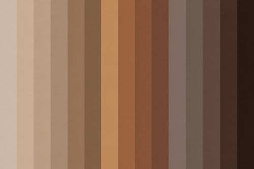 Paleta odcieni szatynu